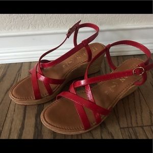 Red sandals